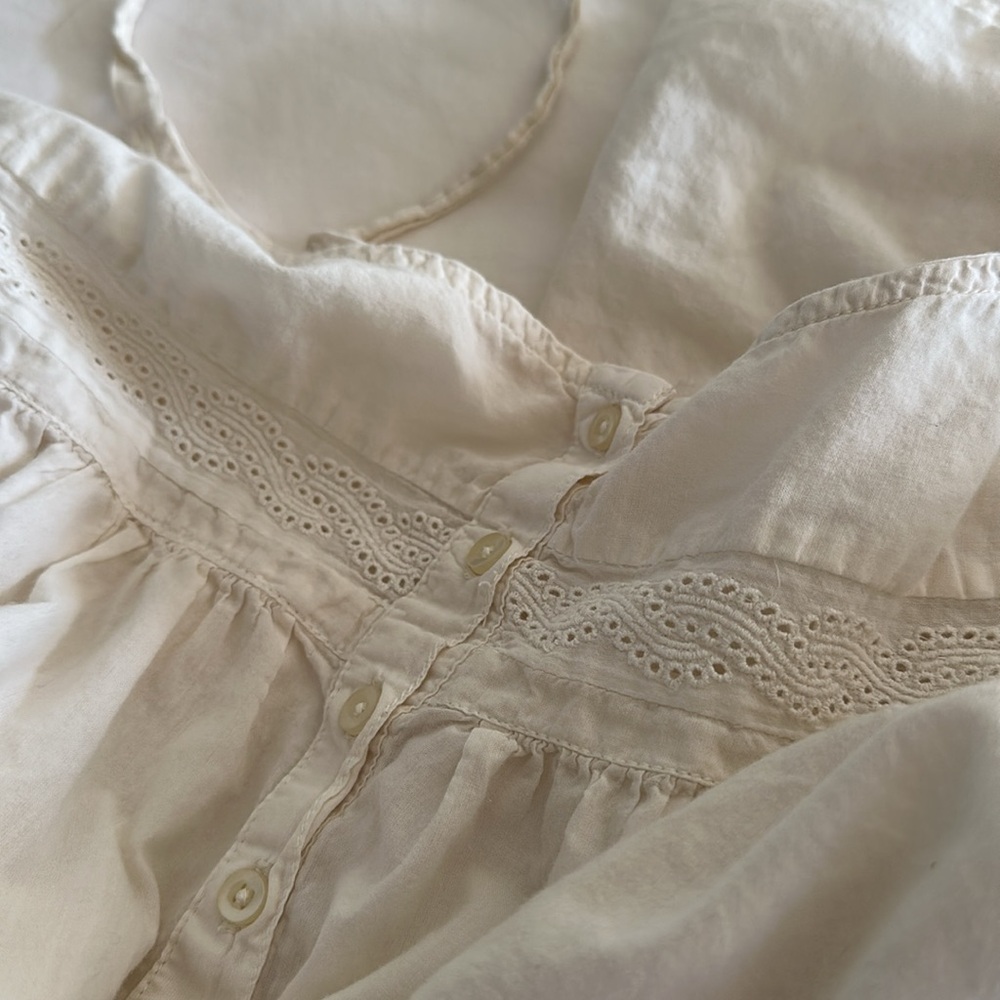 THE GREAT THE EYELET RUFFLE TANK NIGHT DRESS, 1 - Picture 9 of 13